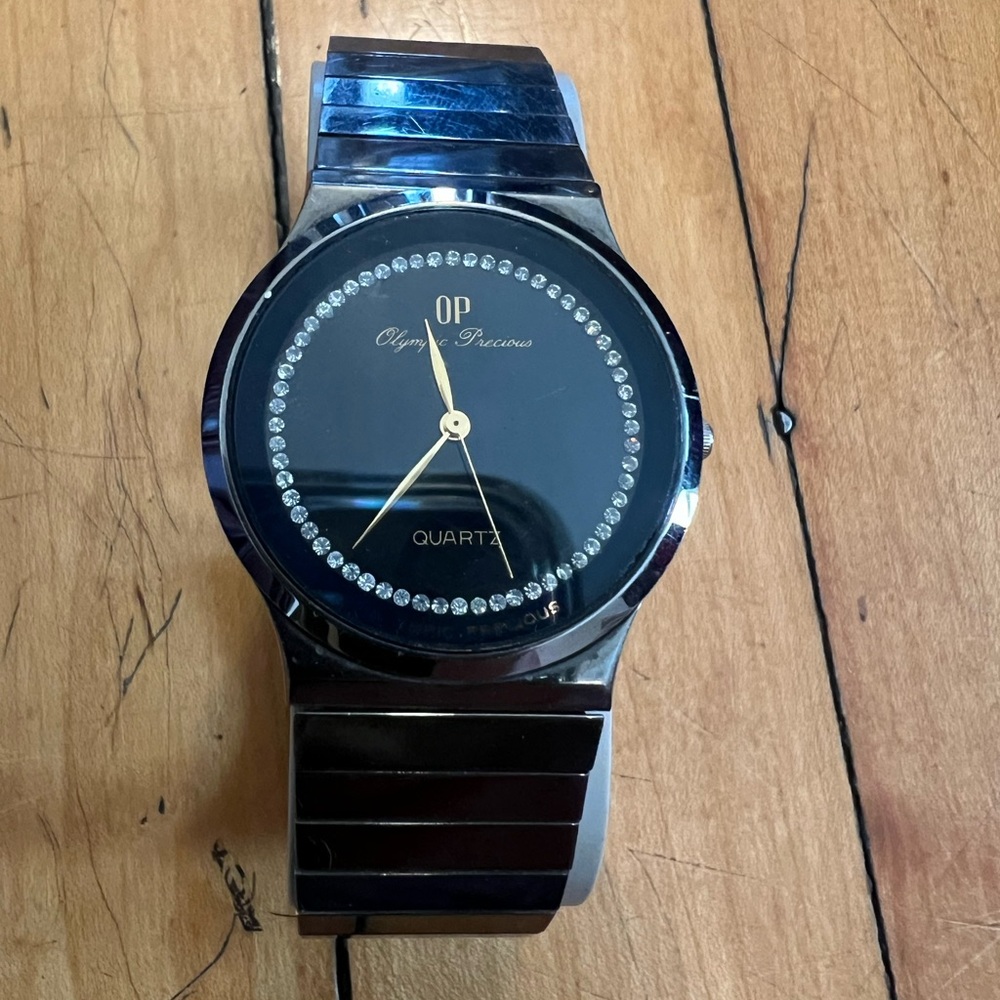 Olympic Precious Woman’s Black Quartz Watch